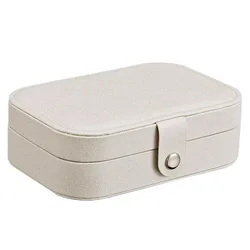 Custom wholesale earring Ring Luxury Display Necklace  jewelry Case Organizer Girls travel PU leather jewelry Box