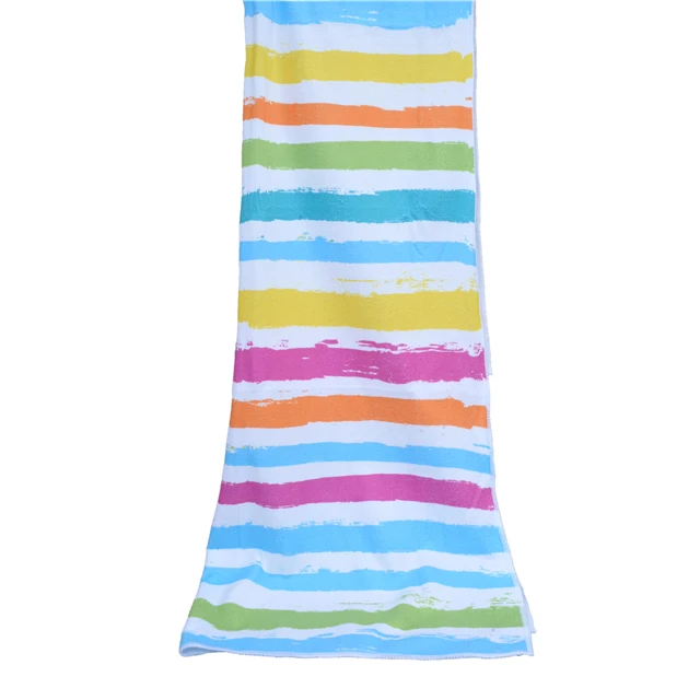 Custom Print Name LOGO Summer Rectangle Beach Towel Funny Personalized Rainbow Beach Towel For Gift