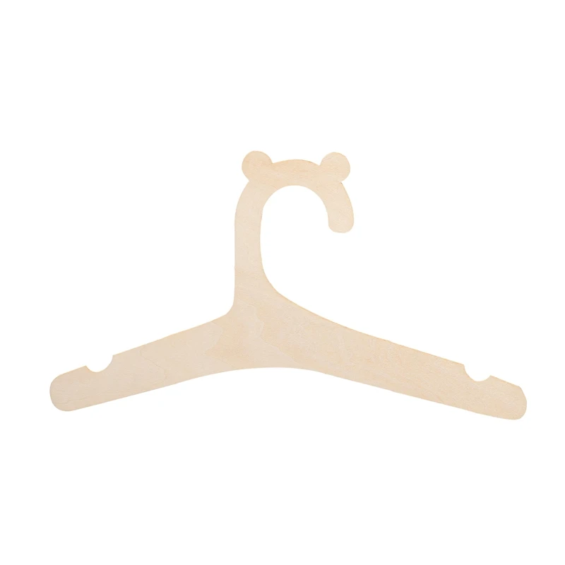 Cute Animal Shape Wooden Cloth Hangers Natural Luxury Space Clothes Classical Triangle Hanger