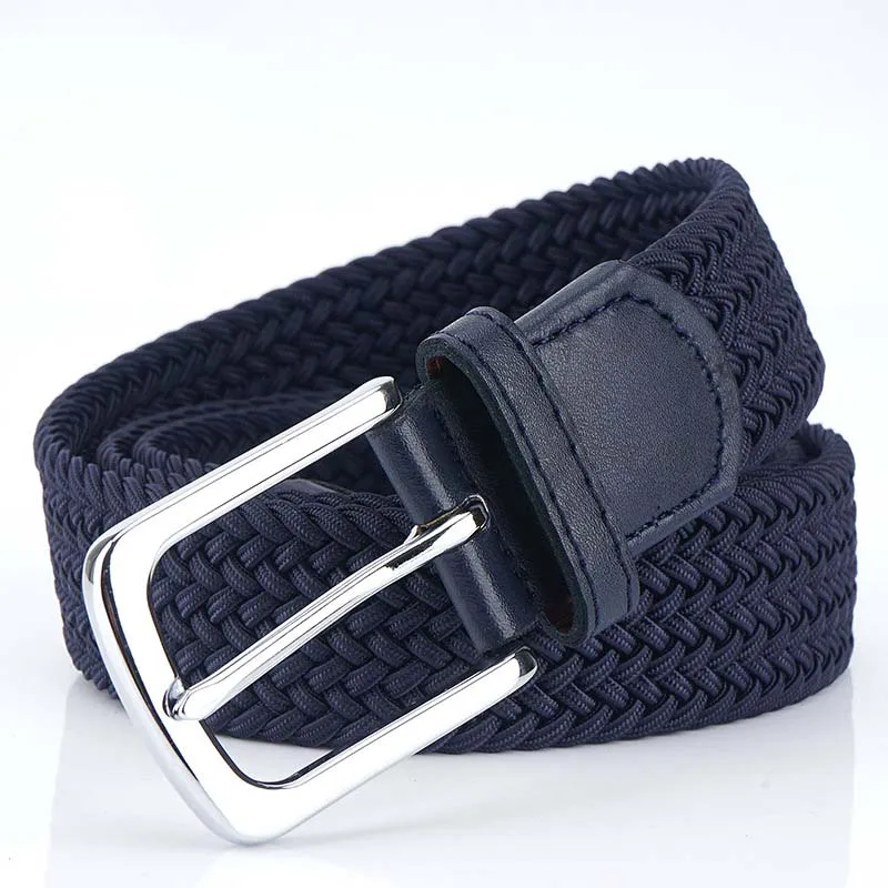  3.4cm width High quality zinc alloy pin buckle elastic stretch band