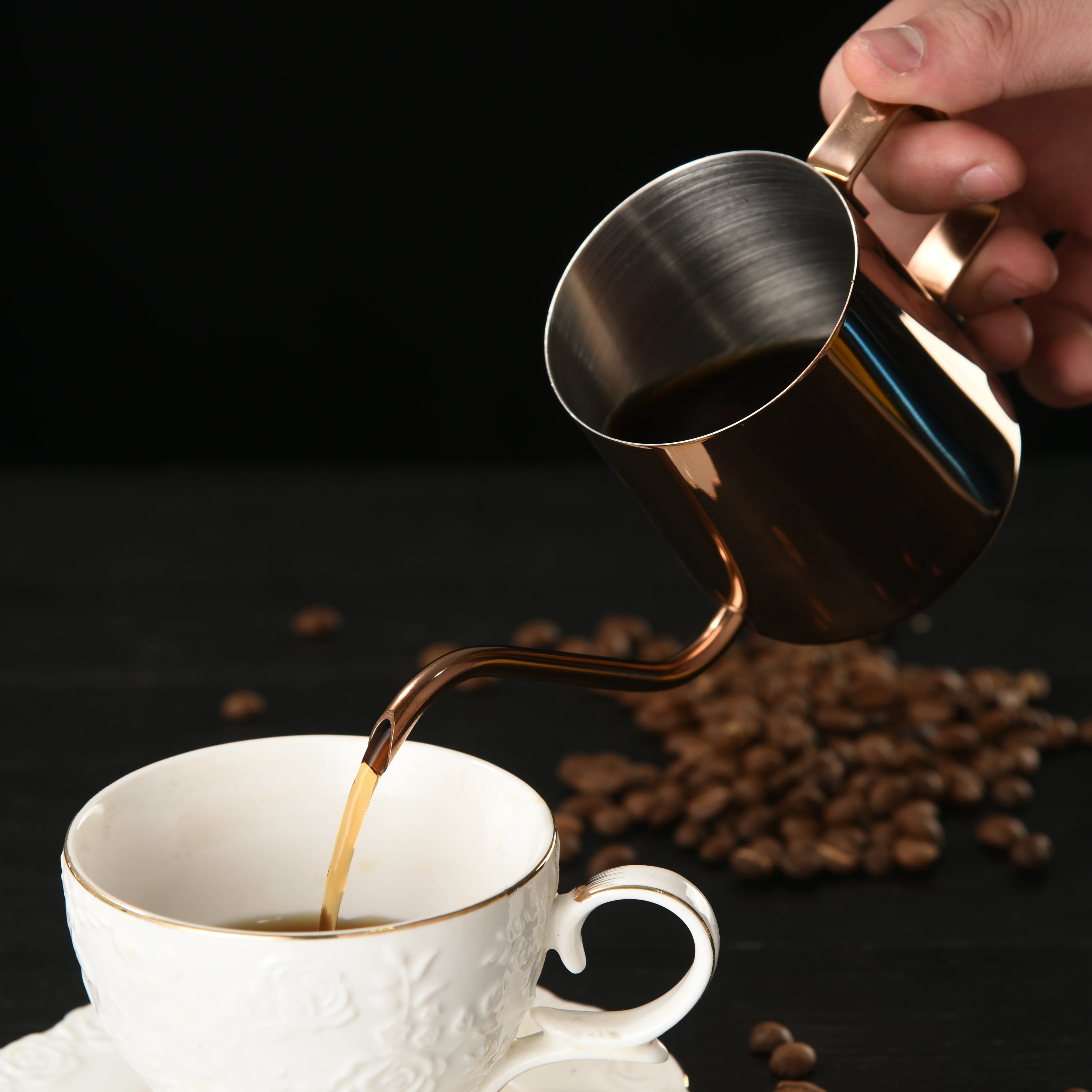 Hot selling hand milk jugs coffee drip kettle coffee kettle gooseneck stainless steel coffee pot