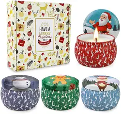 Christmas Hot Selling Creative Design Gift Set Box Soy Wax Jar Scented Candle,scented soy candle,scented candles custom
