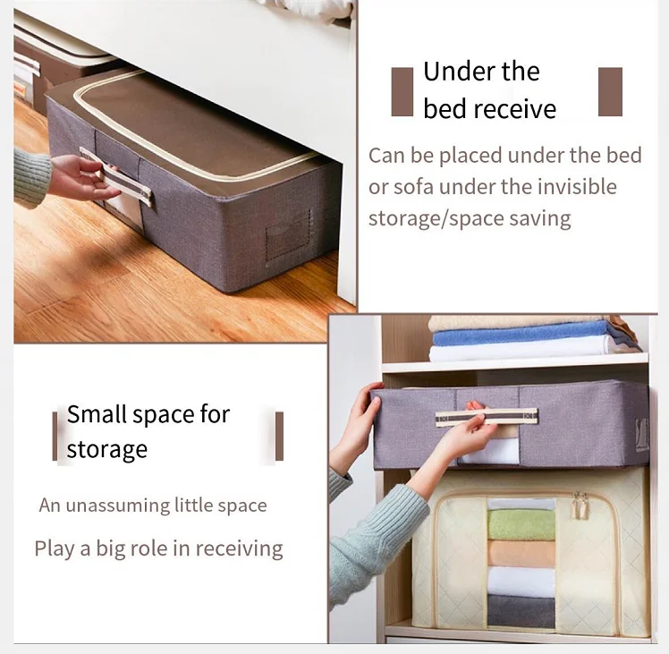 
underbed ziplock storage bag stores toys quilt and shose 