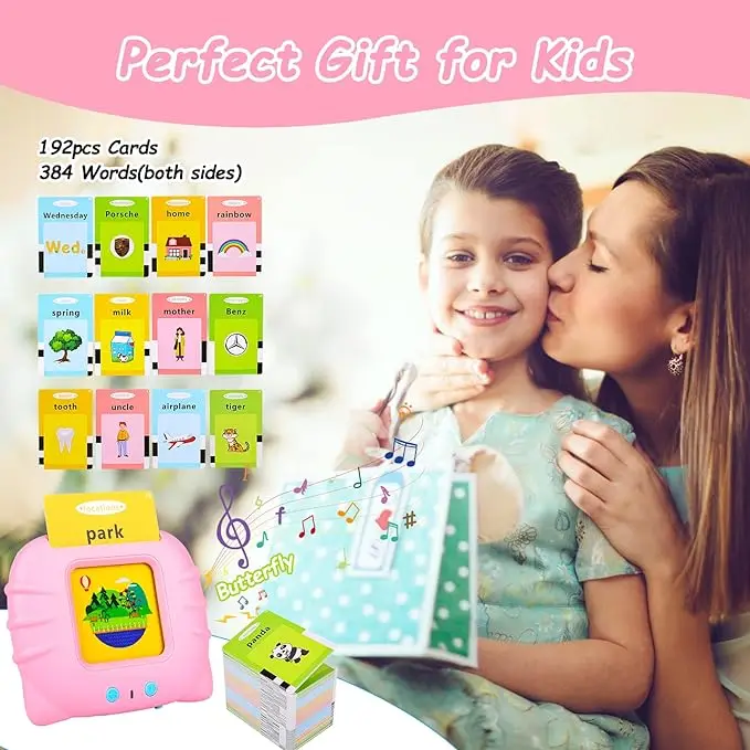 Preschool Learning & Reading Talking Flash Cards 224 Words Autism Sensory Toy for Toddlers Birthday Gifts