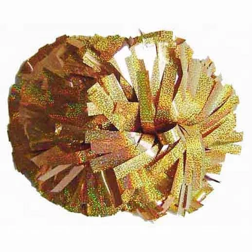 2022 Holographic cheerleading metllic pom pom for cheerleaders with factory price
