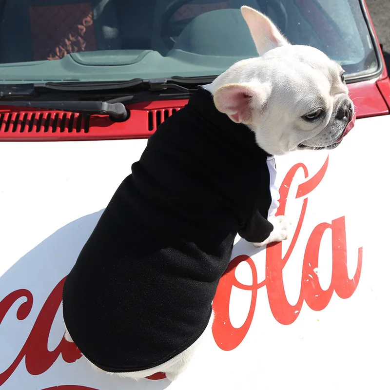 Dog supplie zipper tides designer name brand sweater letter printing Bichon Dog French Bulldog  pet clothes clothing supplies