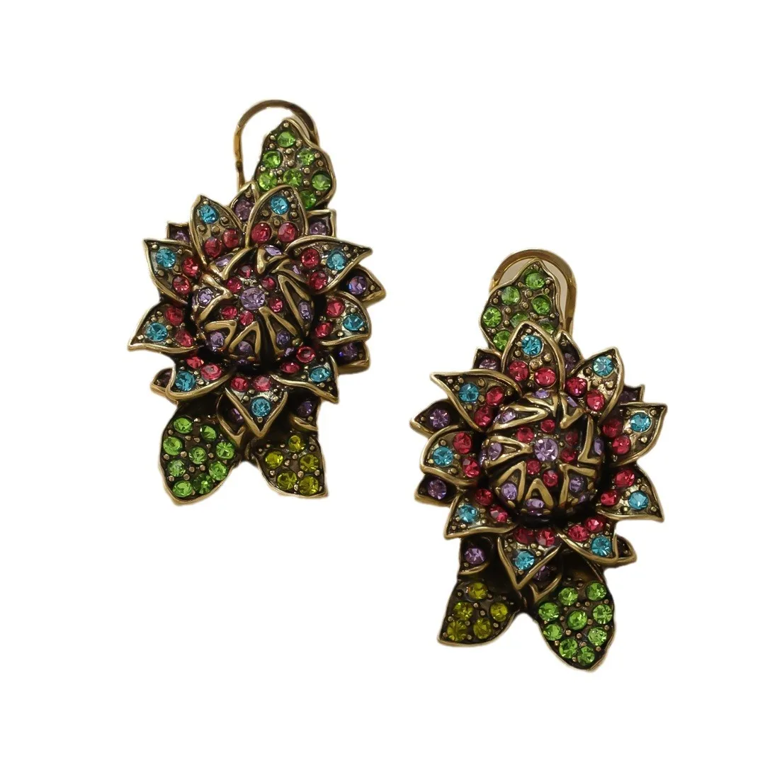 Flower Austrian Crystal Stud Earrings New Arrival Beautiful Women Jewelry Destiny Jewellery