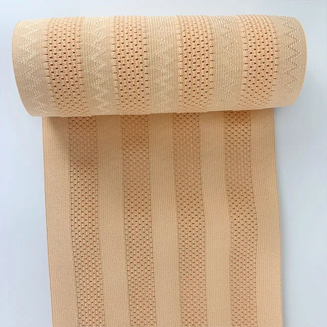 Custom Flat Medical Elastic Band Wide  High Quality Stripe Crochet Elastic Knitted Band