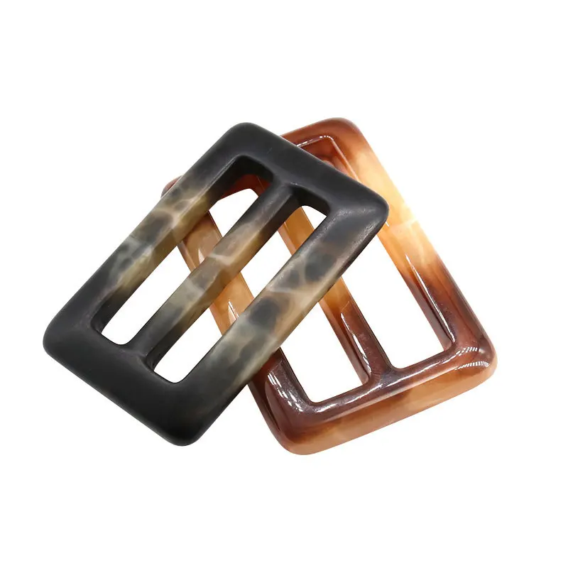 buckles plastic buckle polyester resin faux horn buckle for belt accessories
