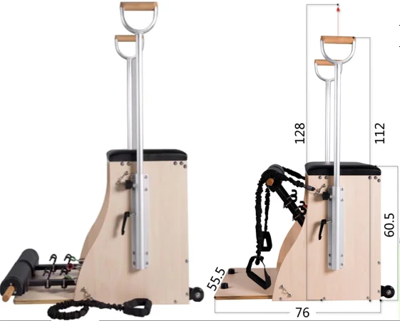 TITAN Pilates reformer fitness studio combo chair professional wunda chair