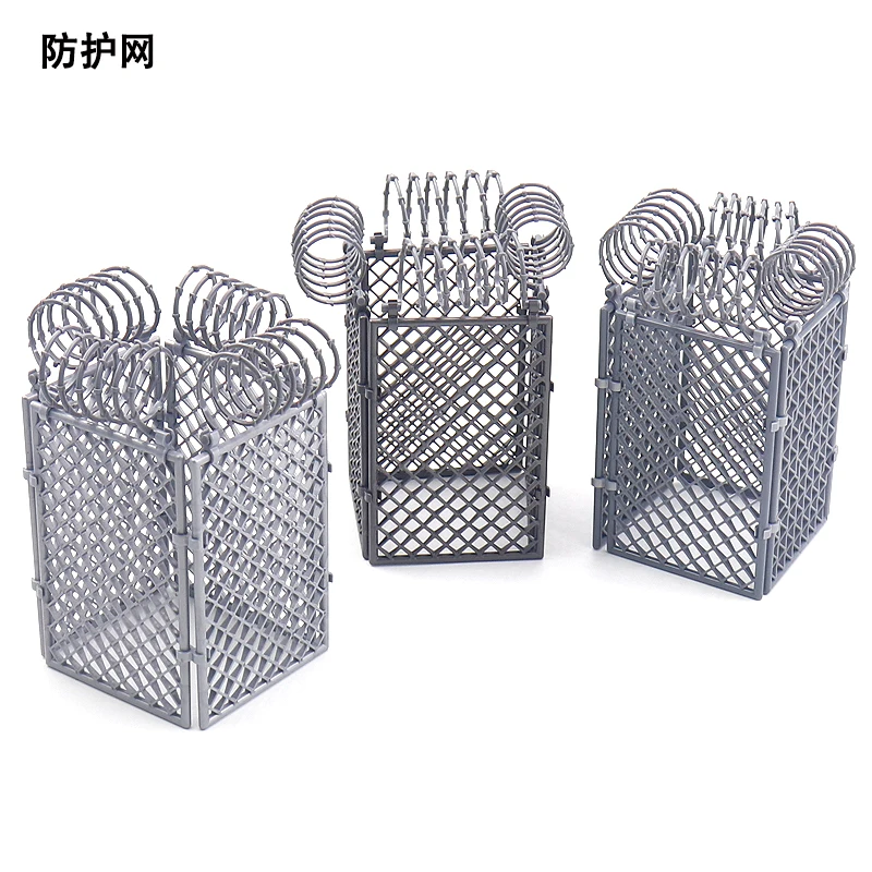 Animal Dinosaur Cage Barbed Wire Fence Toy Military Base Fence Net Construction Juguete Prison Fence Building Blocks Bricks
