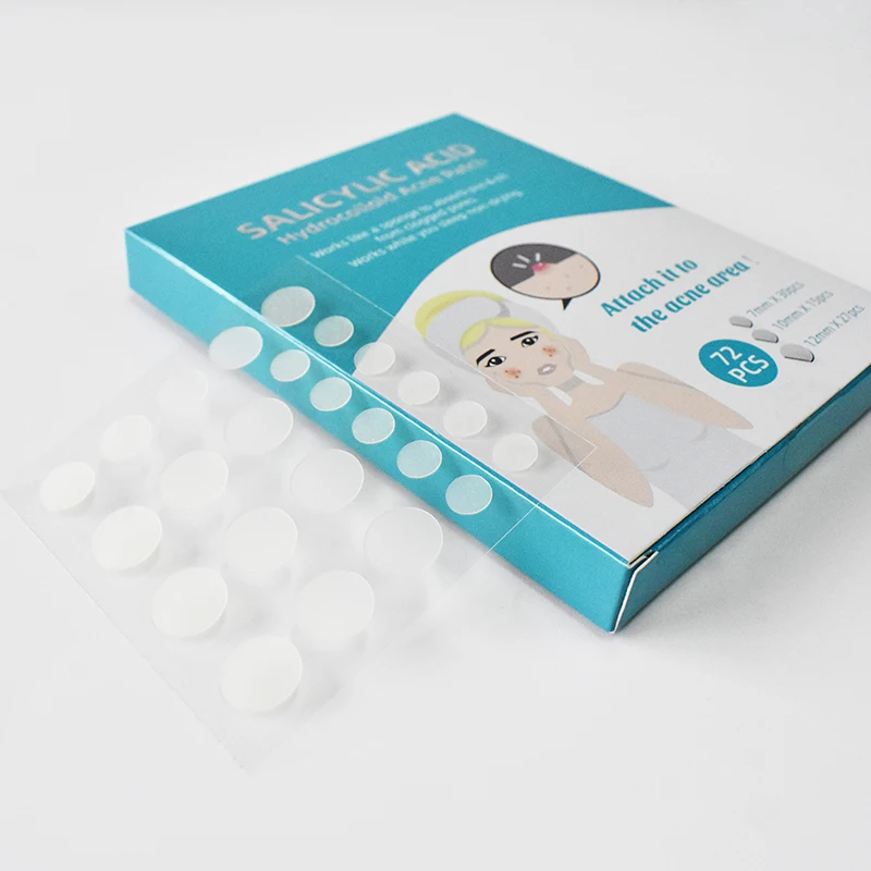 Private Label Acne Pimple Patches Custom Packaging Anti Acne Parches Salicylic Hydrocolloid Acne Patch