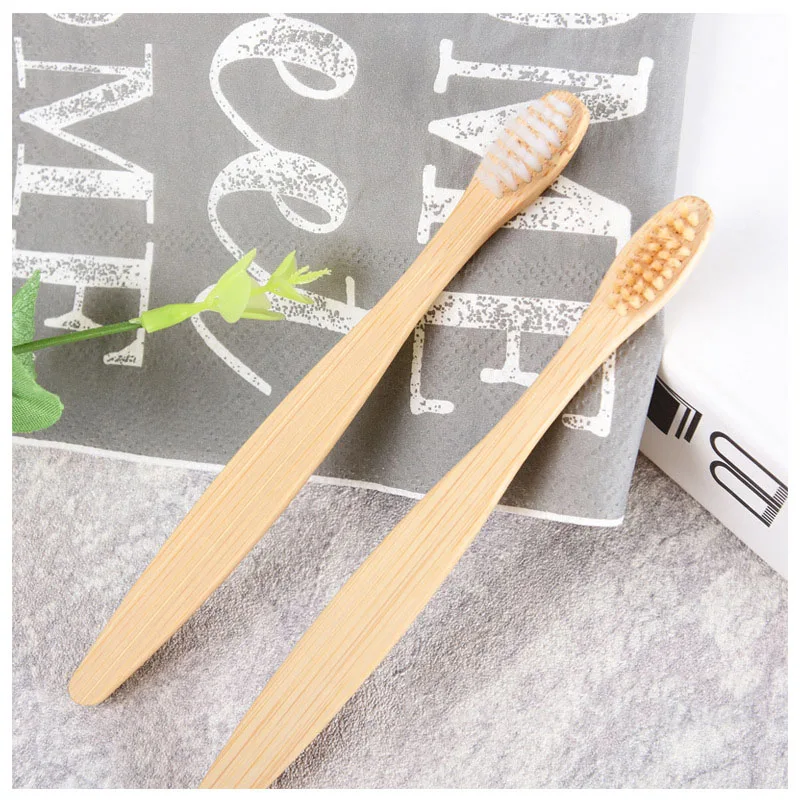 1/2PCS Bamboo Toothbrush Health Soft Fibre Wood wooden Tooth brushes for Adult Children Tooth Brush Eco products