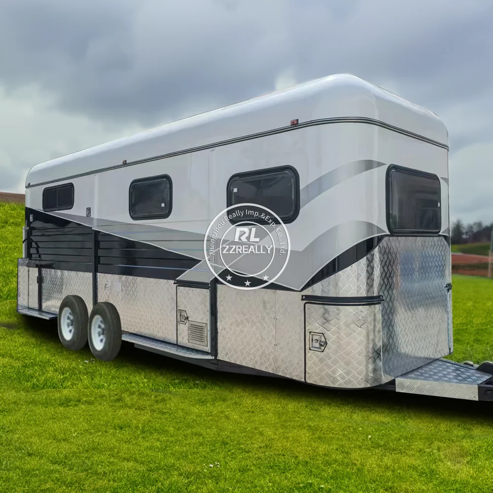 2024 High Quality 2 Horse 3 Horse Float Made In China Australia Standard Luxury Horse Float Trailer