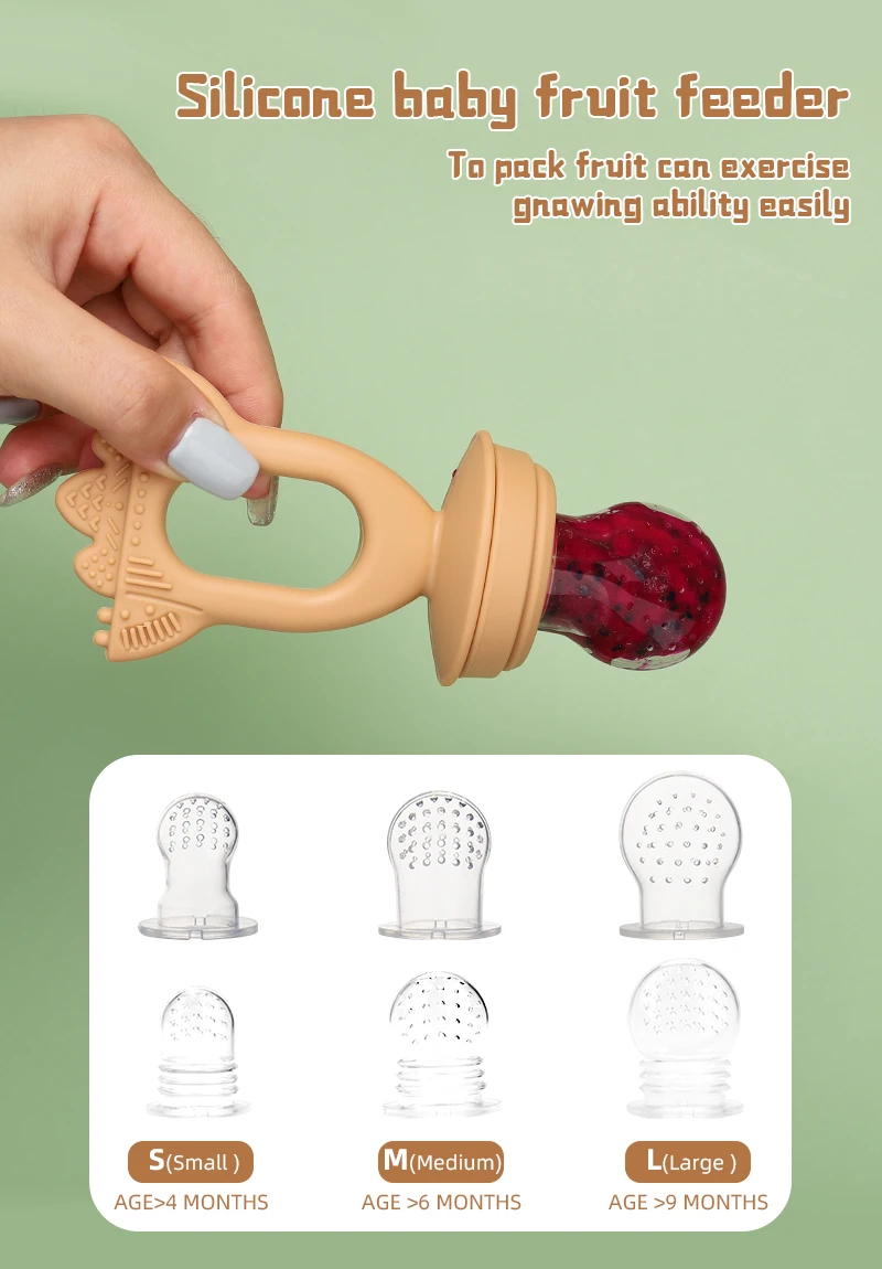 Silicone Baby Food Fruit Pacifier Feeder| Silicone Feeder Fruit Holder Sucker for Baby Infant