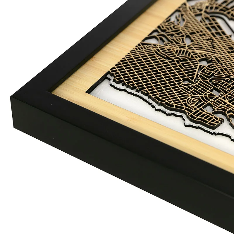 San Diego Engraved Map Wood Art Personalized Gifts City Map Office Decor