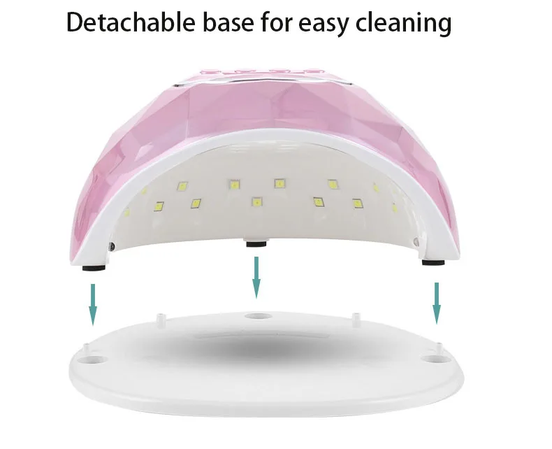 Wholesale diamond holographic laser gel nail dryer lamp high powder 86w uv led nail lamp with 8 colors