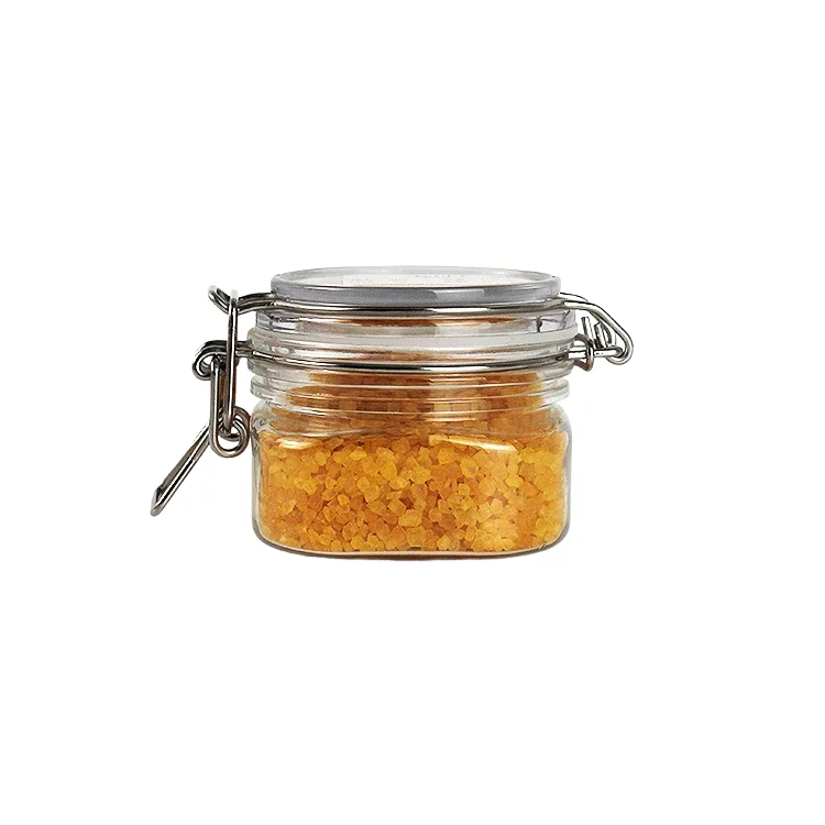 Customized 150ml 200ml 250ml 500ml PET Container Storage Jars Food Grade Plastic Tank with Transparent Metal Personal Care Cream