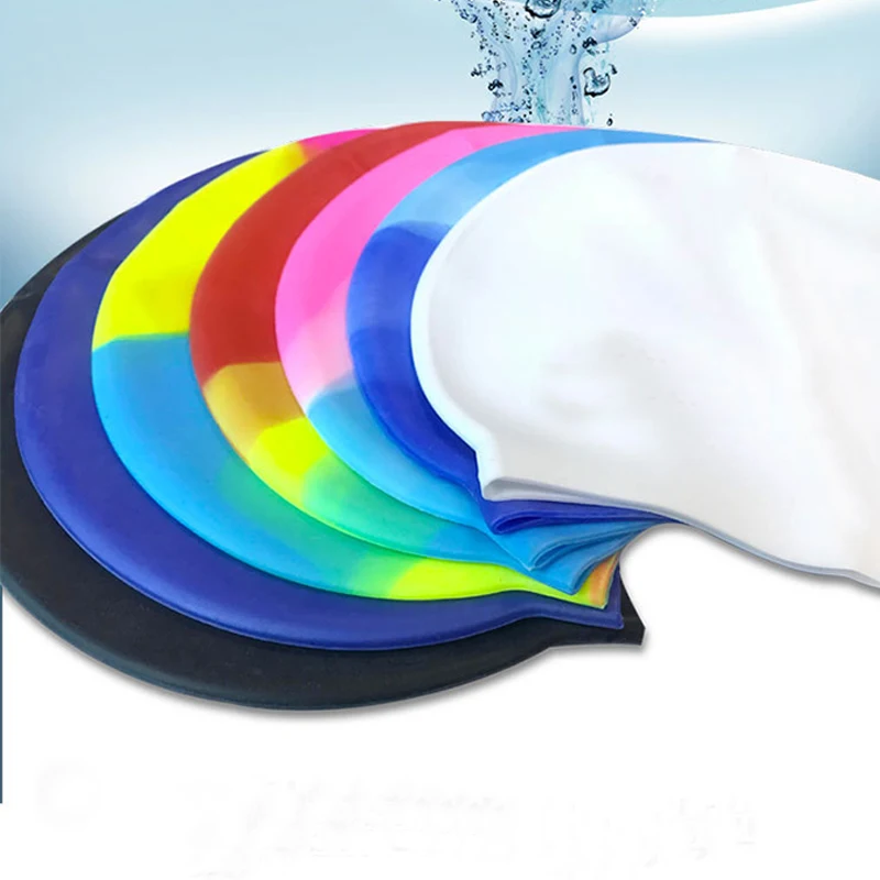 Waterproof Seamless Swim Caps Swimming Cap High Quality Water Sports Custom 100 Silicone for Adult Bag OEM Logo Style Time Pcs