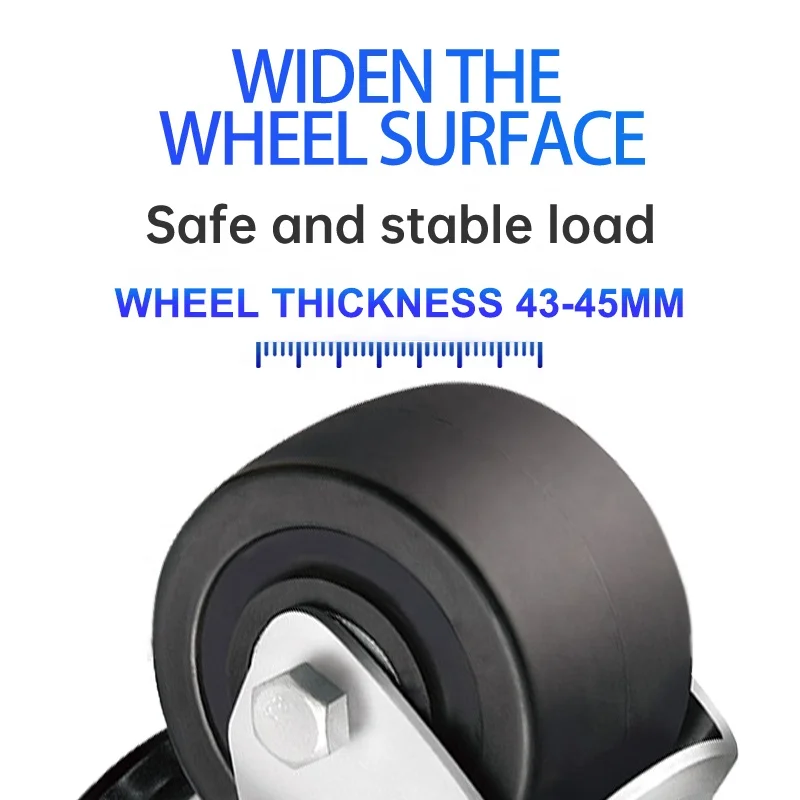 3 inch adjustable leveling wheel PA Foot Cup Adjustable of lockable swivel nylon Casters for Freezer and washing machine