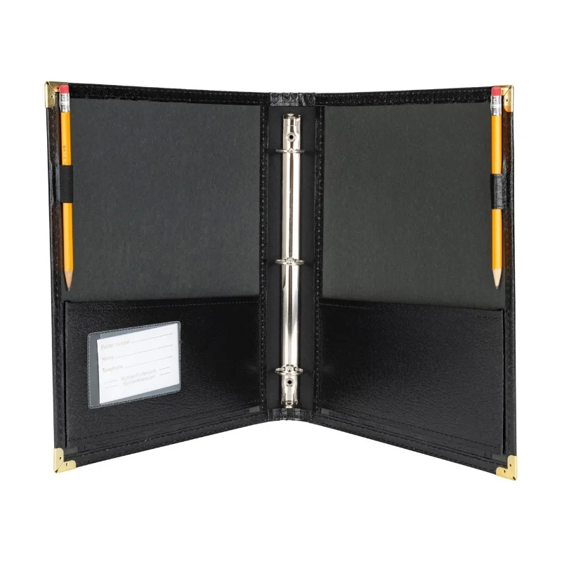 Handle Choral Binder Folder faux pu leather folder a4 choir music sheet folder with metal corners