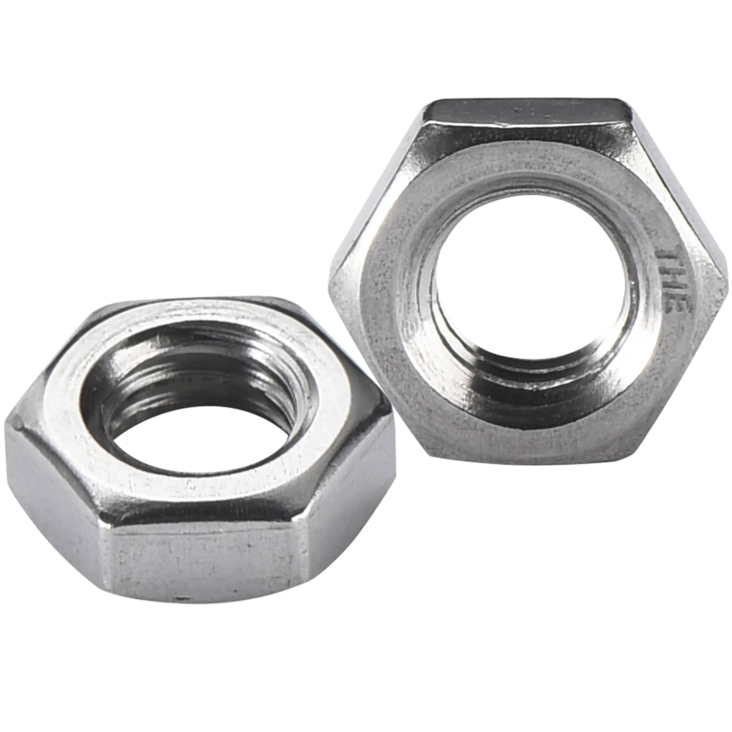 TOBO DIN934 M4 A2-70 304 Stainless Steel Hexagon Nut with White Wash Finish Standard DIN Compliance
