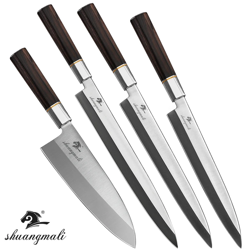 
High Carbon 5CR15 Stainless Steel Japanese Yanagiba Kitchen Chef Sushi Knife 