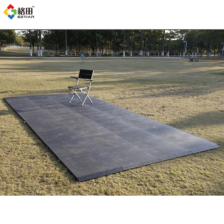 Getian Modular Turf Protection plastic floor party tent Flooring pvc plastic flooring carpet