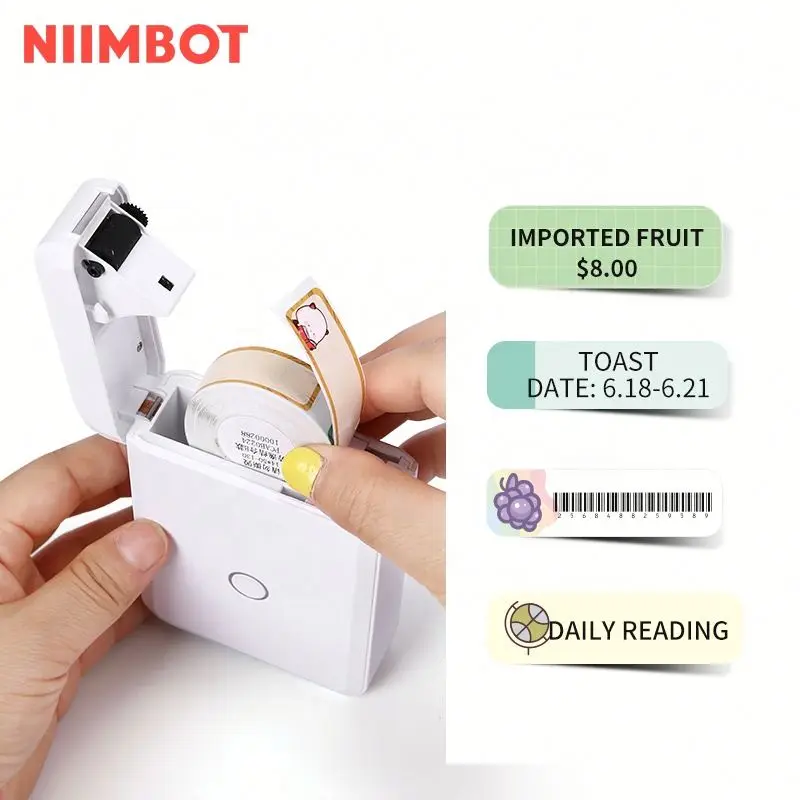 Niimbot D110 Hot Sell 2021 Family Helper Thermal Logo Label Printer 30-60mm/s Fast 15mm Portable Printer Thermal Roll Paper /