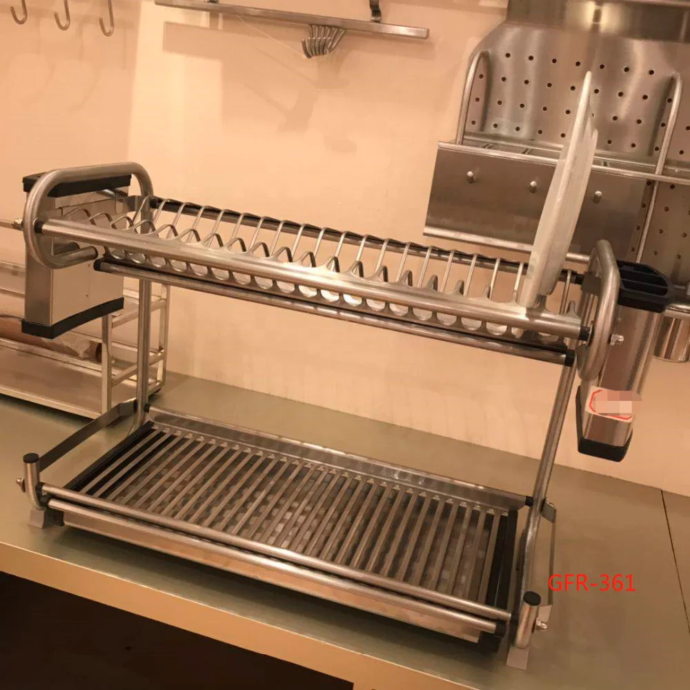 Кухня 3 уровня Нержавеющая Сталь Настенный сушилка для посуды пластина Держатель посуды стеллаж для выставки товаров