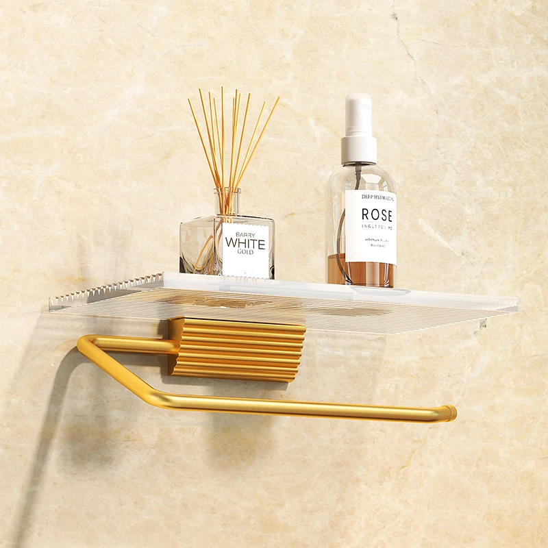 New Hot Selling Products Bathroom PMMA Multifunctional Aluminium Wall Mounted Toilet Tissue Paper Roll Storage Holder