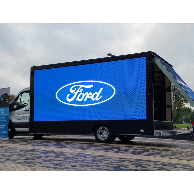 P4 P5 P6 Mobile Stage Van Digital Outdoor Movable Advertising Billboard LED Panel Displays Truck LED Screens