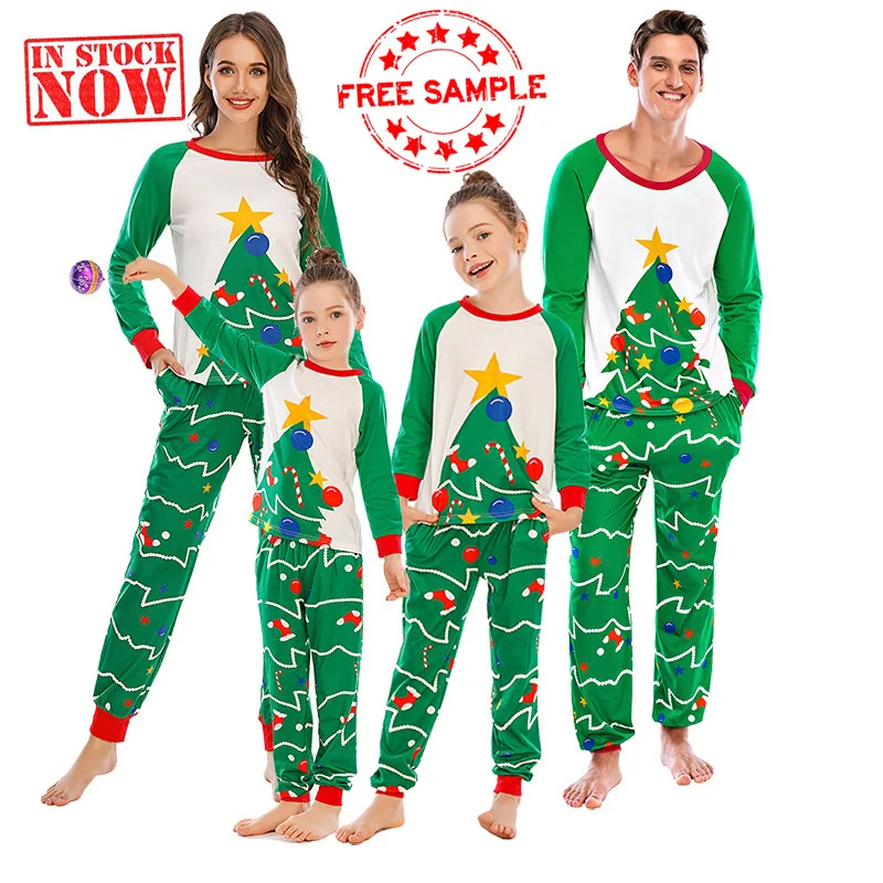 2021 Wholesale Winter Fall Mommy And Me Shirt Pant Kid Children Clothes Outfit Pjs Set Onesie Family Matching Christmas Pajamas