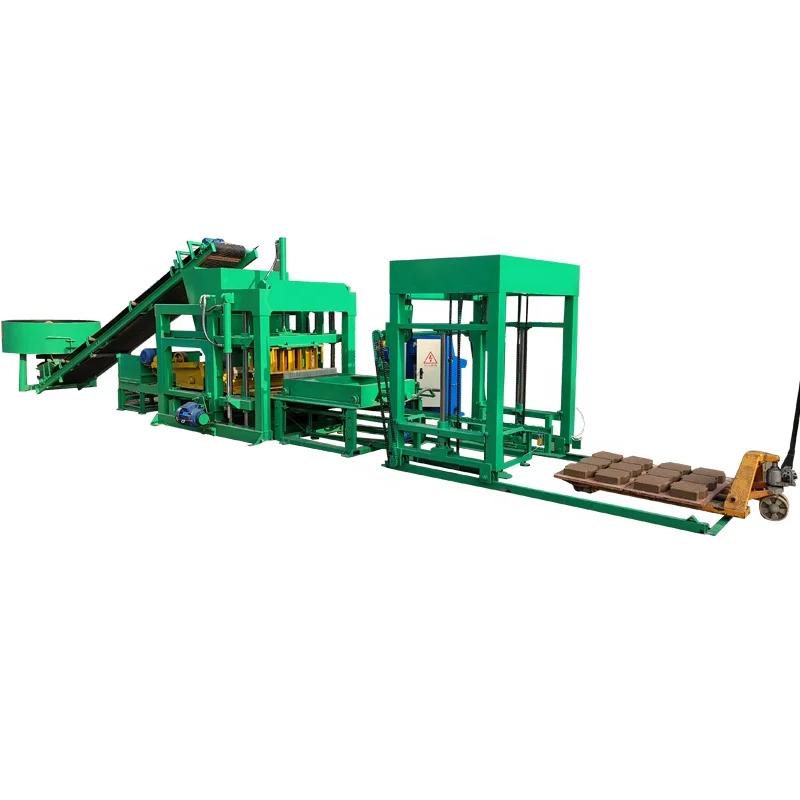 QTJ4-18 hydraulic press cement paver brick machine automatic hollow block making machine