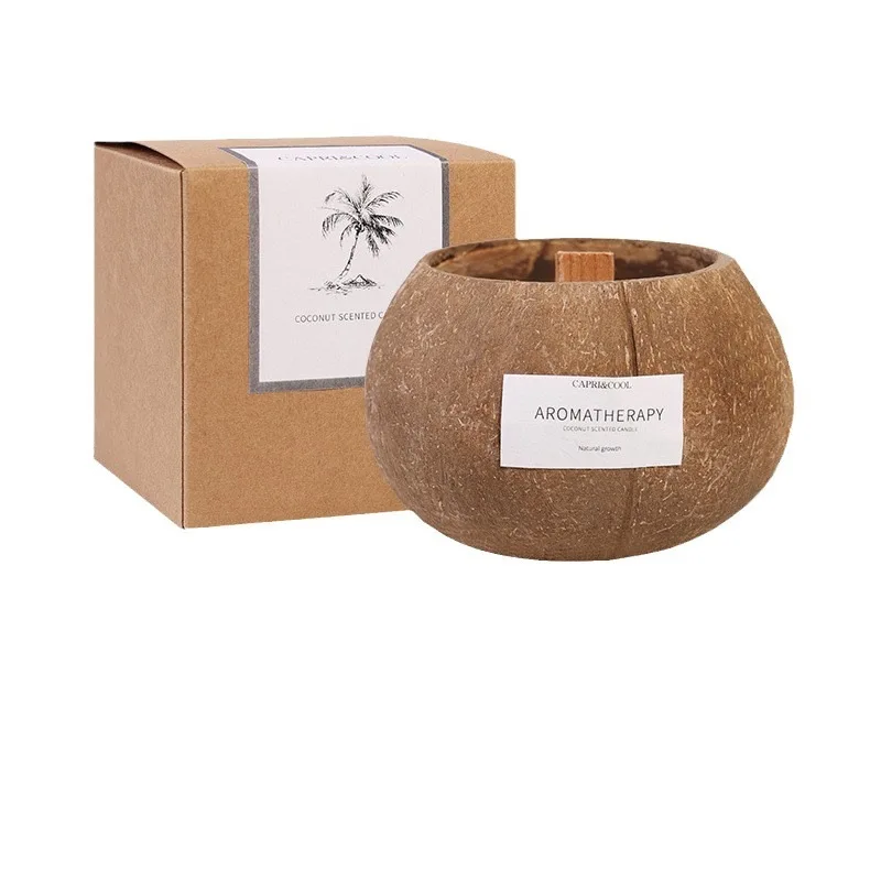 Coconut Shell Scented Candle Gift Box Atmosphere Niche Senior Creative Fragrance Gift