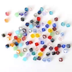4mm faceted  rhombus DIY Loose bead material glass crystal beads