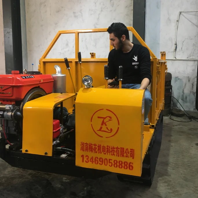 Hunan Plum Small Crawler Dumper Transporter Diesel Self Loading 3 Ton Crawler Carrier for Palm Plantation