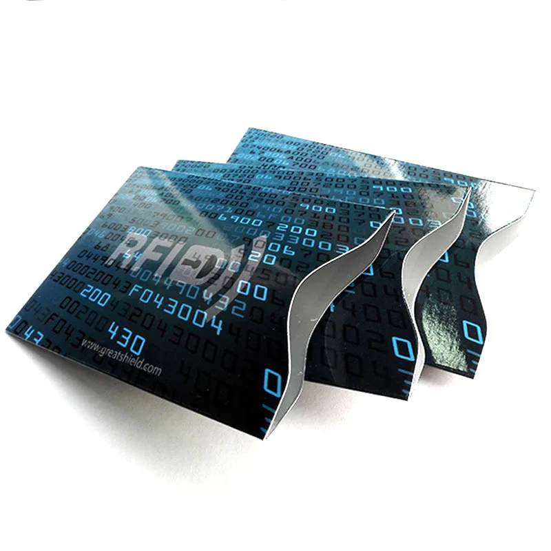  Алюминиевая бумага полноцветная печать Защита кредитных карт RFID Блокировка держатель карты