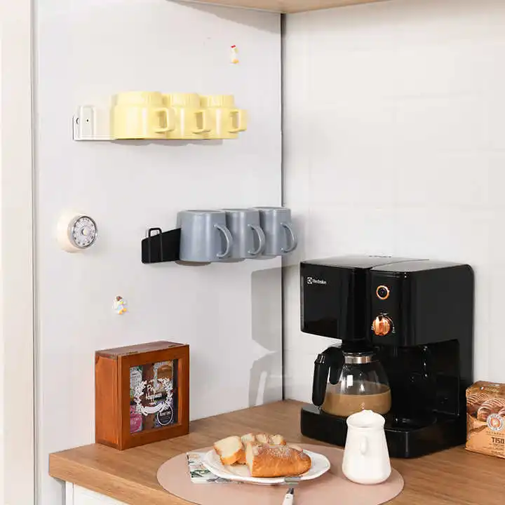 Low MOQ Home Kitchen Mug Rack Organizer Cup Display Rack Refrigerator Magnetic Coffee Cup Rack