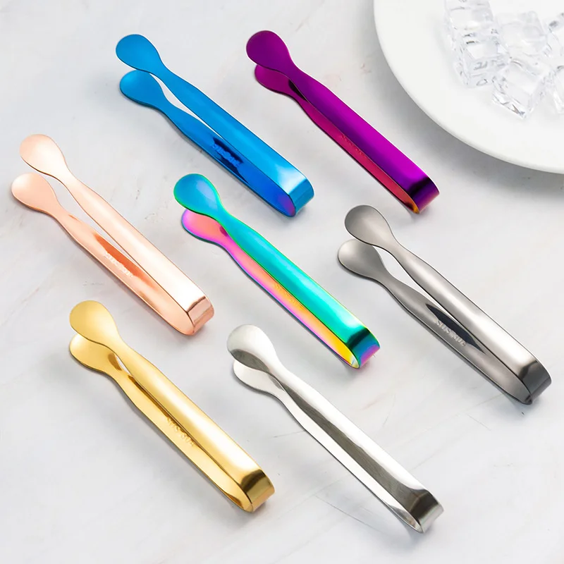 Hot Selling Mini Serving Small Tongs Stainless Steel 304  Sugar Cube Ice Tongs for Tea Party Coffee Bar Kitchen