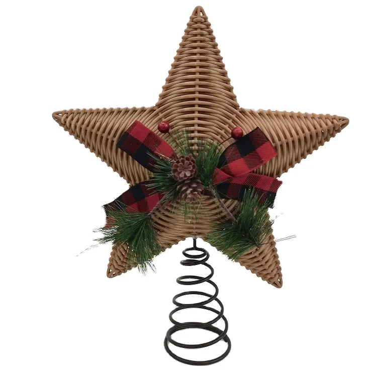 Christmas Ornaments Shiny Five-pointed Star Treetop Decoration Christmas Tree Topper