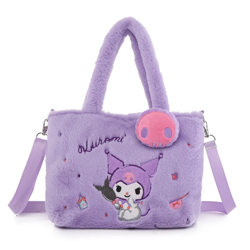 New Cartoon Tote Bag Kawaii Cinnamoroll Plush Bag Sanrioed Kuromi Plush Bag My Melody Anime Handbags for Gift
