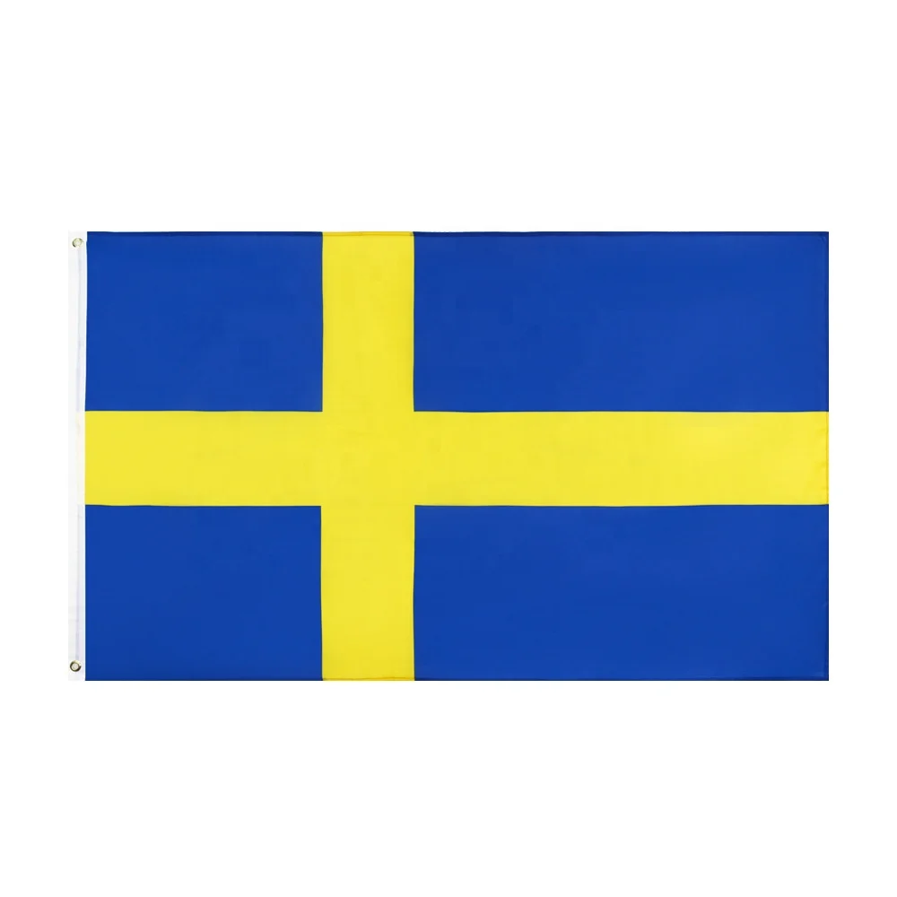 NUOXIN Wholesale High Quality Sweden Flags National Flag 3X5 ft for Outdoor Event