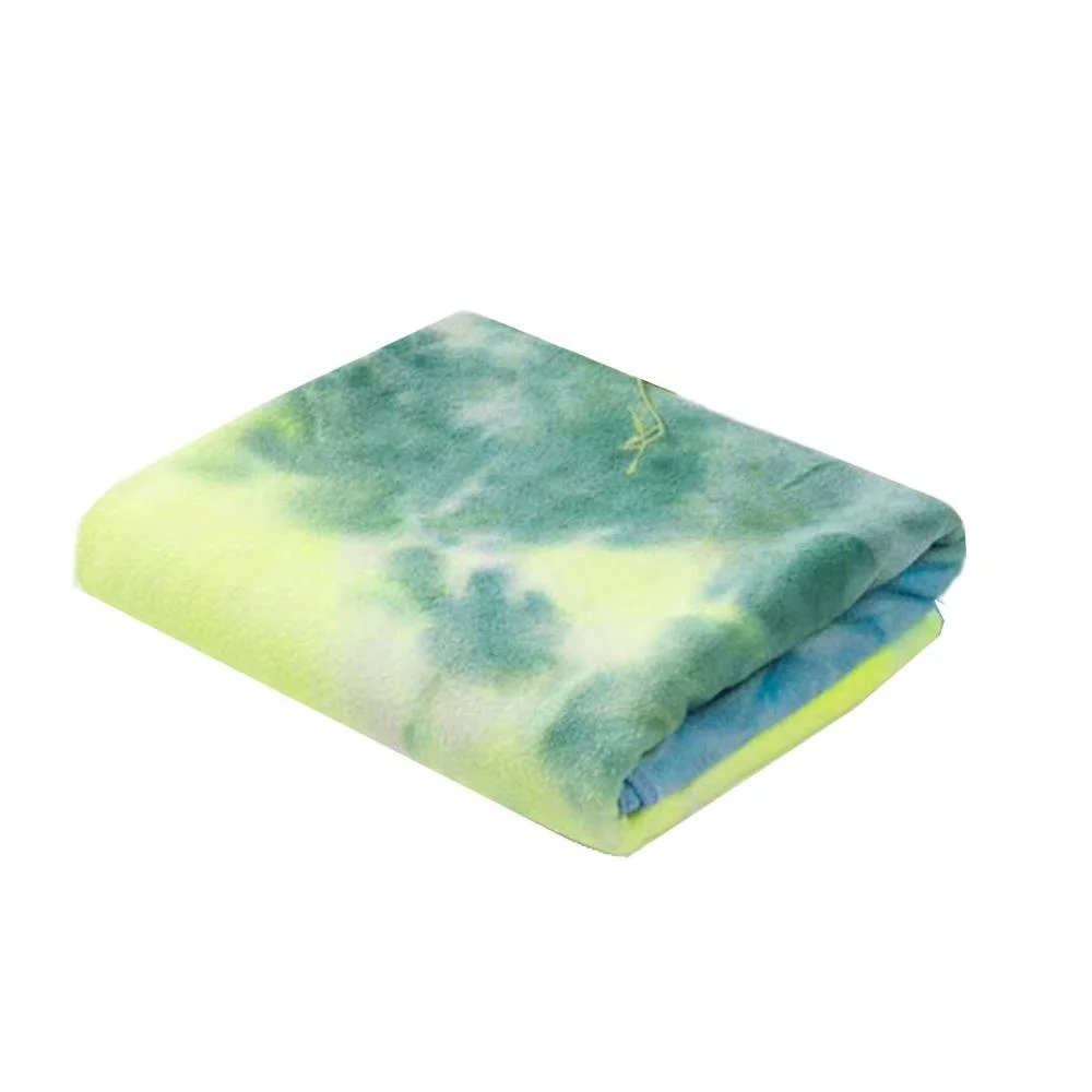 Wholesale print microfiber skid less yoga towel and silicone dot yoga mat towel