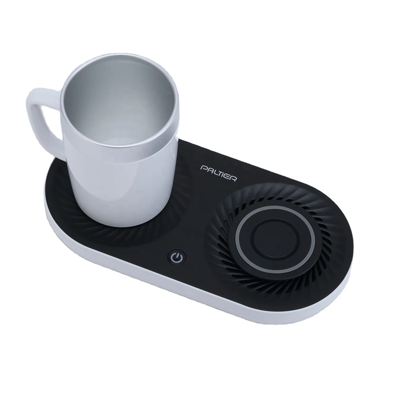 Wholesale Desktop Electric Smart Drink Milk Tea Coffee Heating Mug Cup With Wireless Phone Charging Coffee Mug Gift Warmer Set