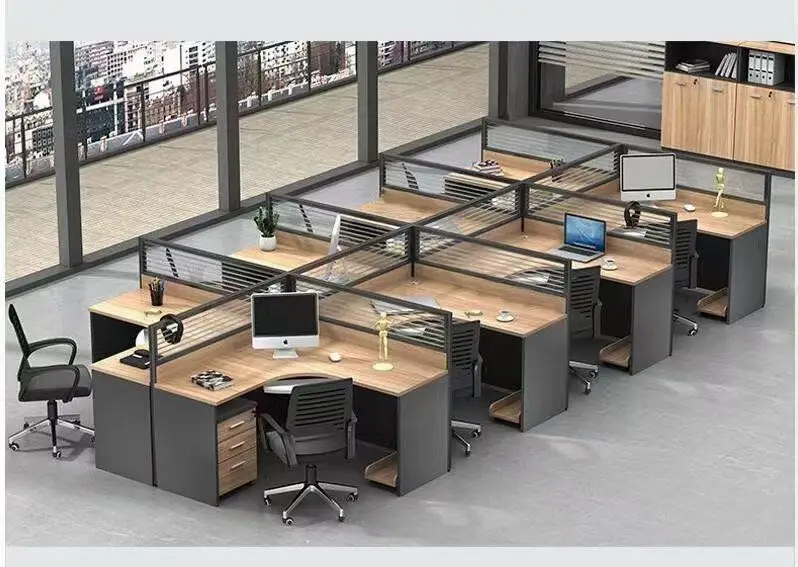 В форме буквы L рабочей станции офисная мебель деревянный офисный стол матч и