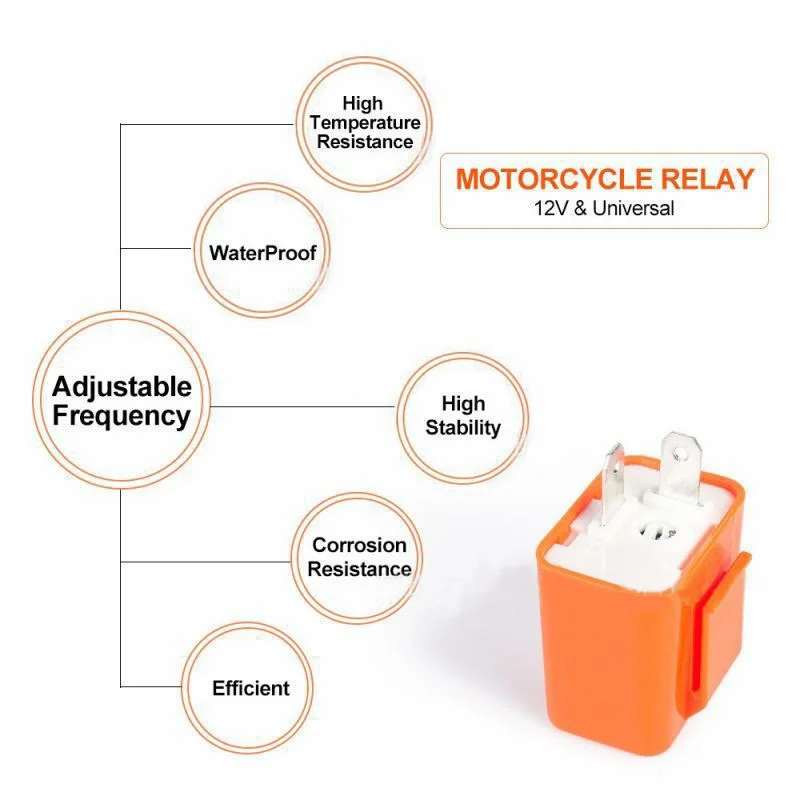 LED flasher DC 12V universal turn signal control relay Headlight controller indicator adjustable with beeping sound