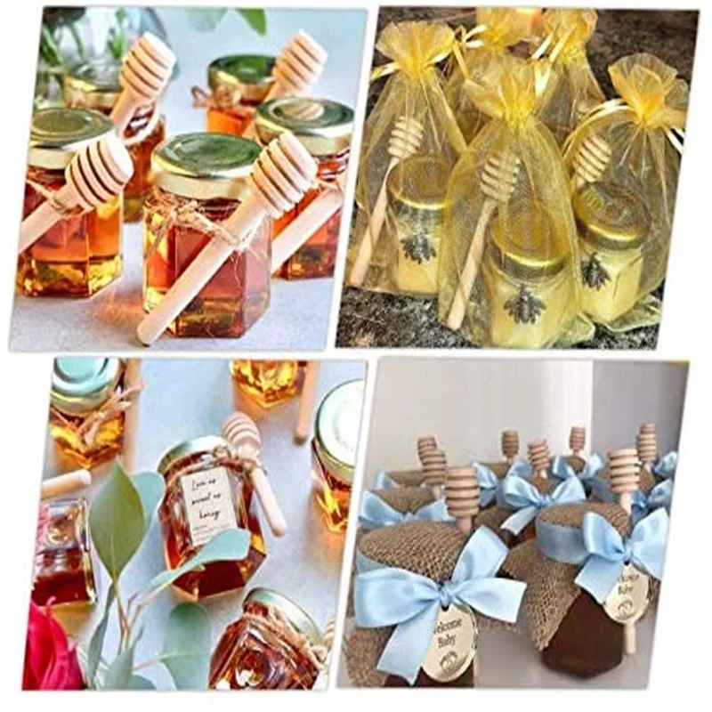 Wax Dabber Infuser Jar With Favour Bee Honey Dipper With Handle Bar