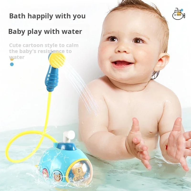 Baby Bath Toys for Kids Submarine Shower Water Toys Spray Water for Kids Baby Shower Set Bathtub Toy Baby