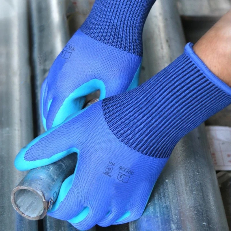 Высококачественные нейлоновые рабочие перчатки новый латекс для Промышленных перчаток строительных работ